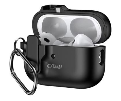 Etui na słuchawki Tech-Protect Slim Hook do Apple Airpods Pro (1.|2. gen.) black